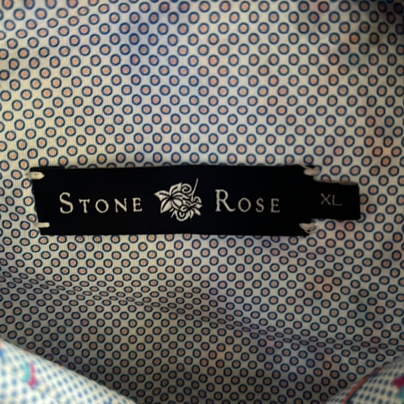 Short sleeve Hawaiian shirt, button down, size XL, Stone Rose brand - Picture 2 of 3